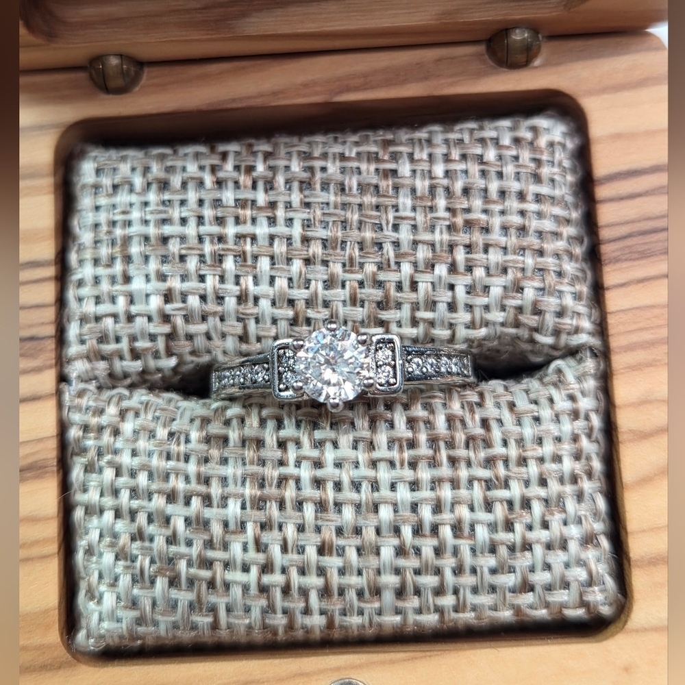 Sterling Silver Moissanite Ring